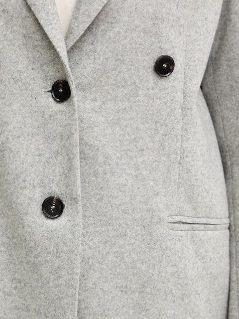 Liviana Conti marynarka z kaszmirem kolor szary jednorzędowa melanżowa F5WN46