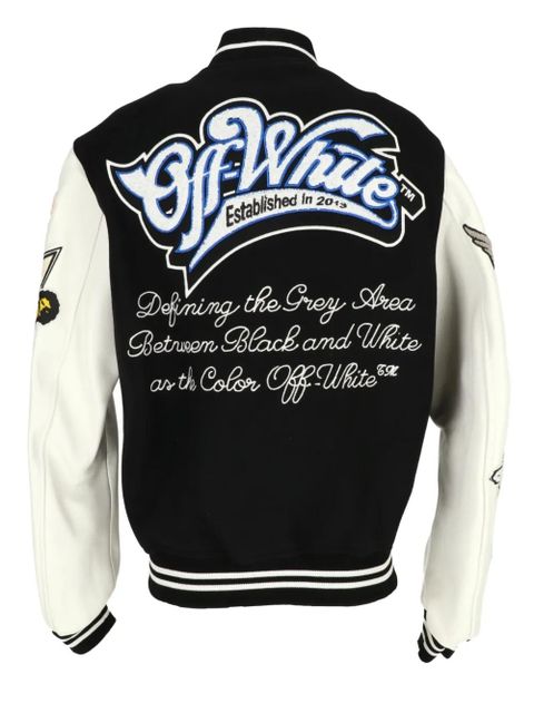 Off-White long-sleeve bomber jacket - Black