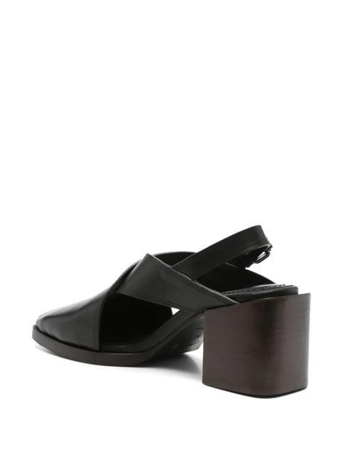 LEMAIRE 65mm leather sandals - Black