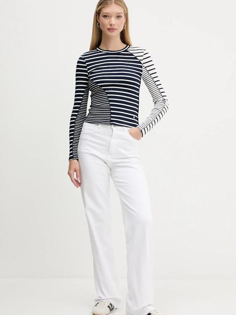 Desigual longsleeve PARIS kolor granatowy 25WWTK48 - zdjęcie produktu nr 2