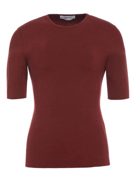 Gabriela Hearst ribbed crew-neck T-shirt - Red - zdjęcie produktu nr 1