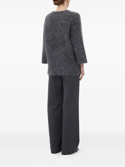 LouLou de Saison alpaca-blend three-quarter-sleeve sweater - Grey