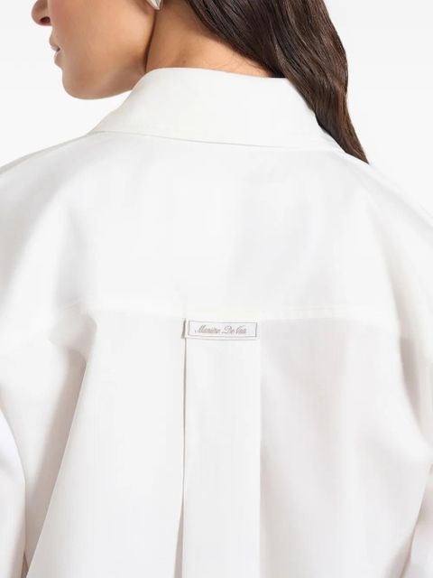 Manière De Voir Eleni balloon-sleeves cropped shirt - White