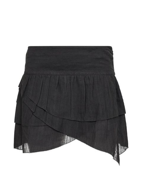 MARANT ÉTOILE asymmetric ruffled skirt - Black - zdjęcie produktu nr 2