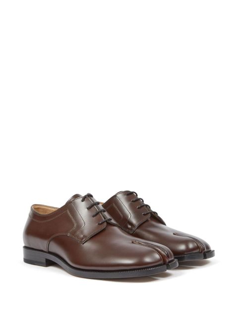 Maison Margiela Tabi leather derby shoes - Brown