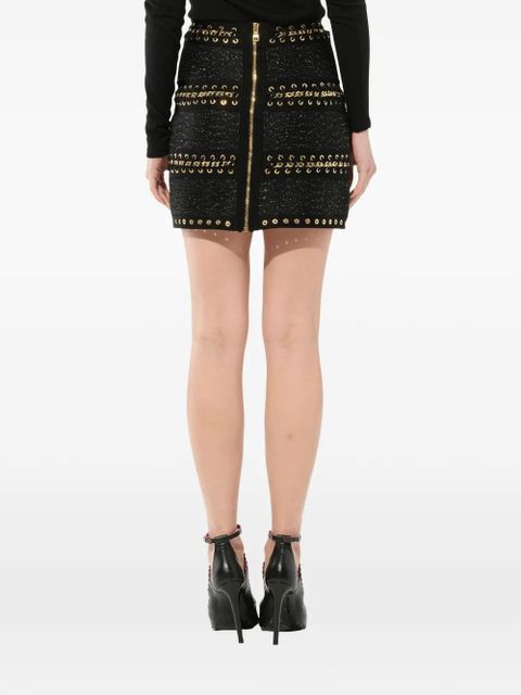 Balmain chain-embellished mini skirt - Black