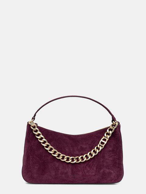 Twinset torebka zamszowa kolor fioletowy 252TB7162 - zdjęcie produktu nr 1