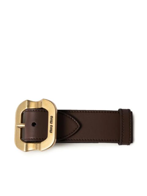 Miu Miu leather bracelet - Brown - zdjęcie produktu nr 1