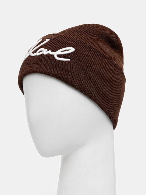 Karl Lagerfeld czapka z domieszką wełny K/SIGNATURE kolor brązowy B1W33016