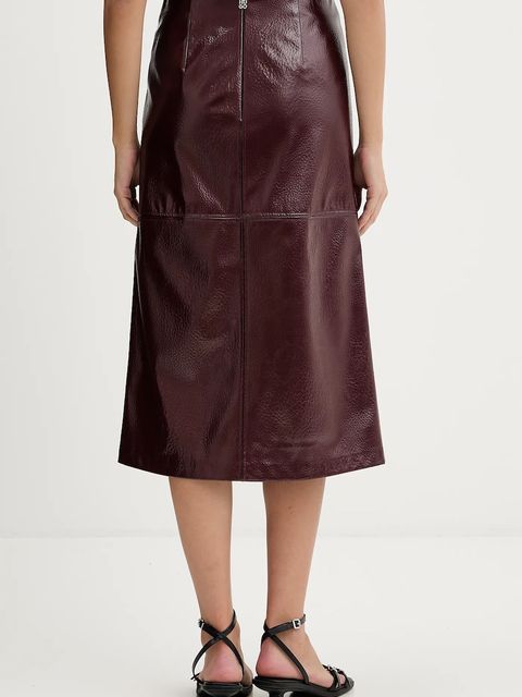 HUGO spódnica kolor bordowy midi prosta 50552978 - zdjęcie produktu nr 2