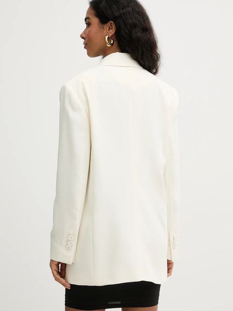 Marella marynarka MLTFERVORE kolor beżowy dwurzędowa gładka 2613041093200