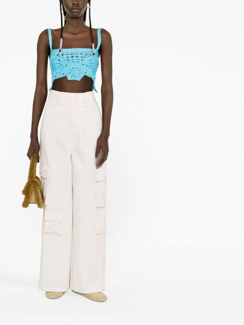 Alanui Blooming Flowers top - Blue - zdjęcie produktu nr 2