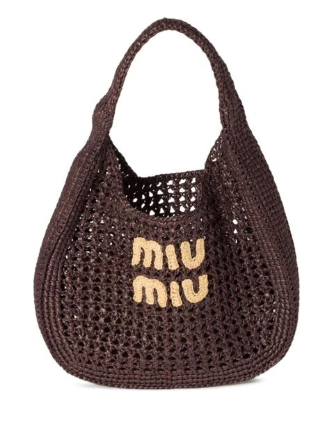 Miu Miu interwoven tote bag - Brown - zdjęcie produktu nr 1