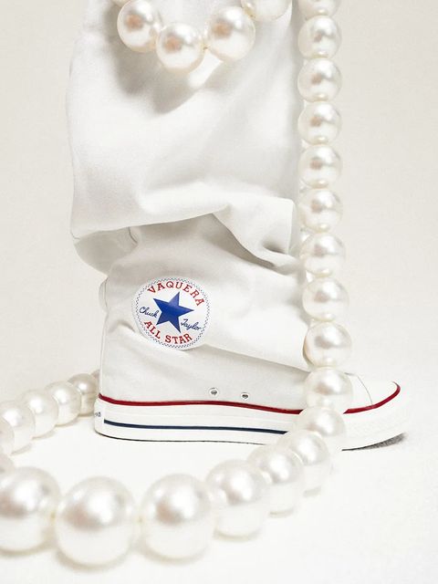 Converse trampki Converse x Vaquera Chuck Taylor All Star Wedge XX-HI kolor biały A17690C