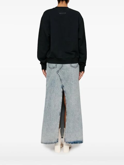 MM6 Maison Margiela numbers-motif cotton sweatshirt - Black