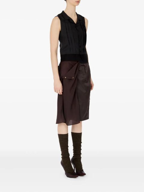 Maison Margiela pleated vest - Black - zdjęcie produktu nr 2
