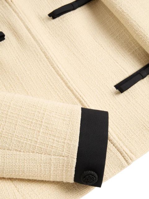 Valentino Garavani bow-detail tweed jacket - Neutrals