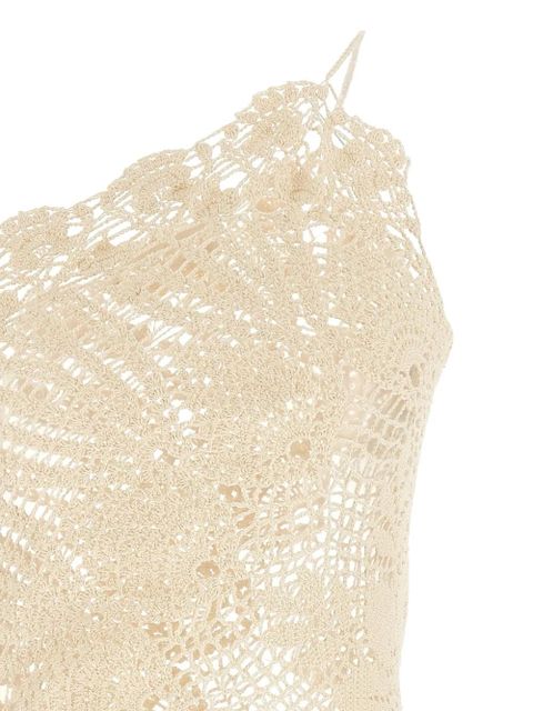 Magda Butrym crochet one-shoulder dress - Neutrals