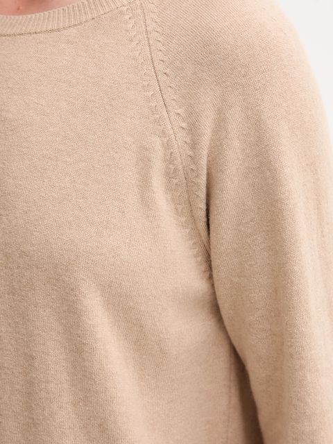 United Colors of Benetton sweter z domieszką wełny damski kolor beżowy 1035D1P17