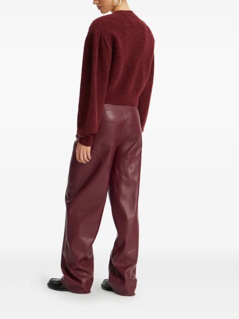 ROTATE BIRGER CHRISTENSEN panelled button-fastening pants - Red