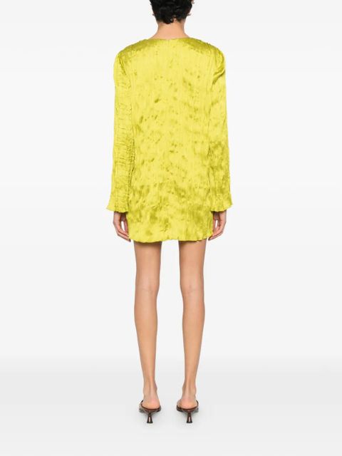 STAUD Kona textured mini dress - Green