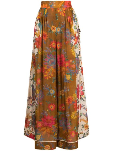 ZIMMERMANN Ginger Relaxed silk trousers - Neutrals - zdjęcie produktu nr 1