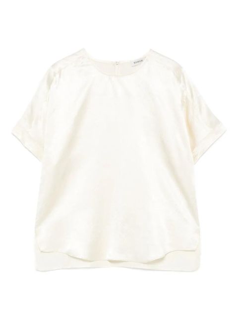 Simkhai satin short-sleeved blouse - Neutrals - zdjęcie produktu nr 1