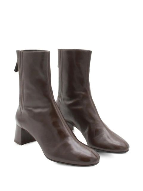 Aquazzura leather block-heel boots - Brown