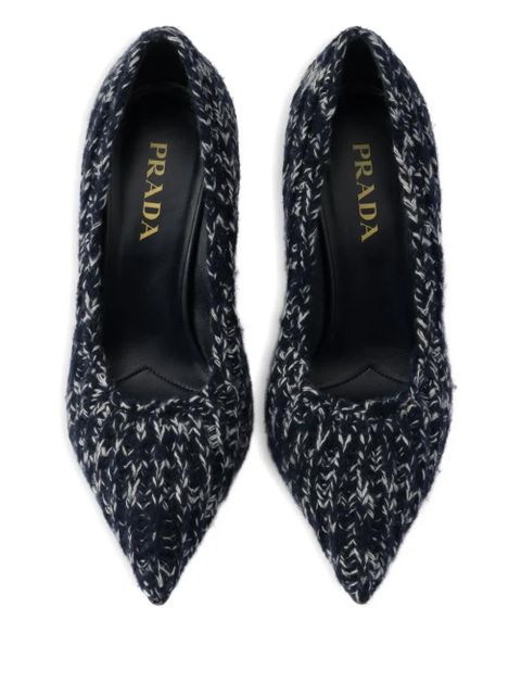 Prada 85mm knitted pumps - Blue - zdjęcie produktu nr 2