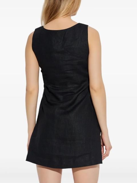 Posse linen mini dress - Black