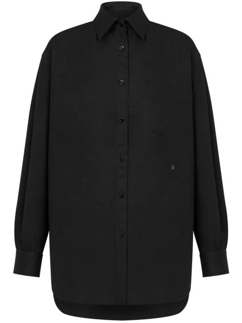 Moschino logo-embroidered shirt - Black - zdjęcie produktu nr 1