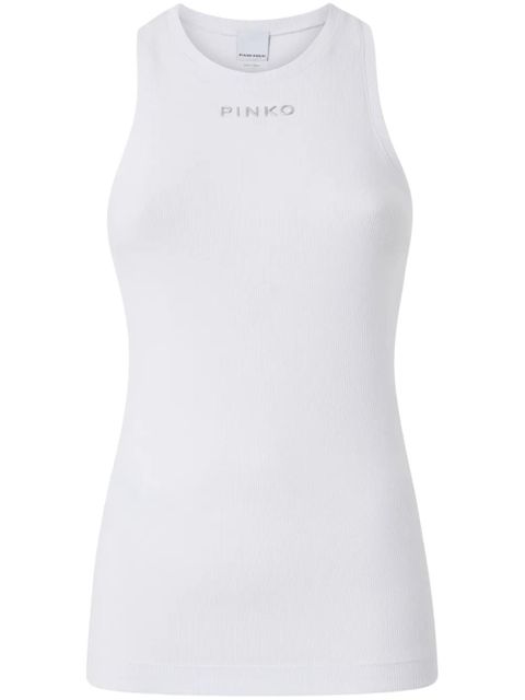 PINKO logo-lettering tank top - White - zdjęcie produktu nr 1