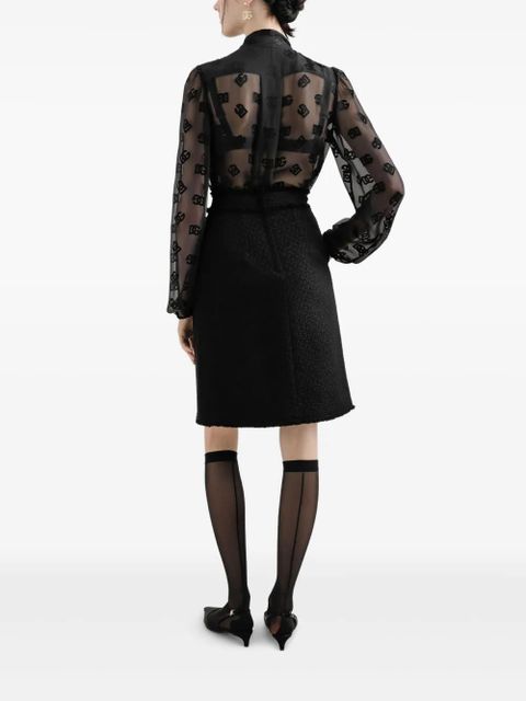 Dolce & Gabbana DNA logo-print blouse - Black