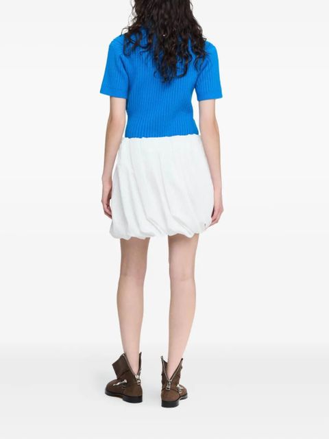 JW Anderson pinstripe balloon mini skirt - White