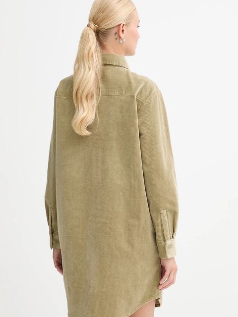 Marc O'Polo sukienka sztruksowa kolor zielony mini prosta 5000007111 - zdjęcie produktu nr 2