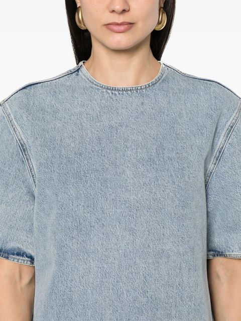 TOTEME short-sleeve denim midi dress - Blue