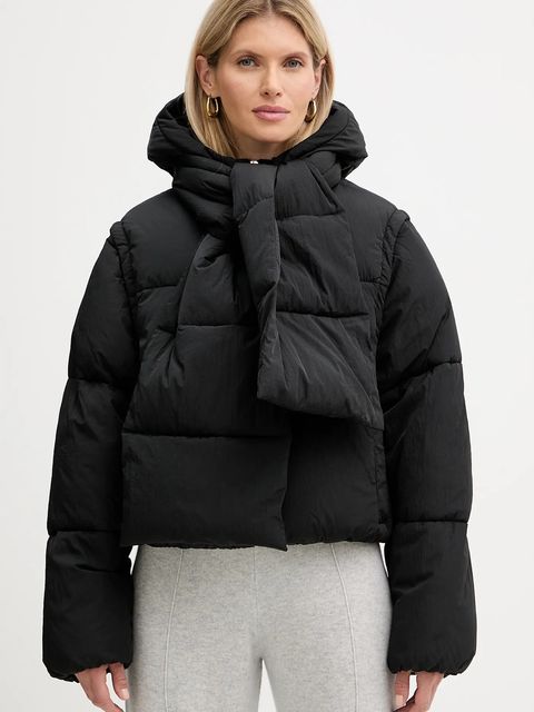 BOSS Orange kurtka kolor czarny zimowa oversize 50548028