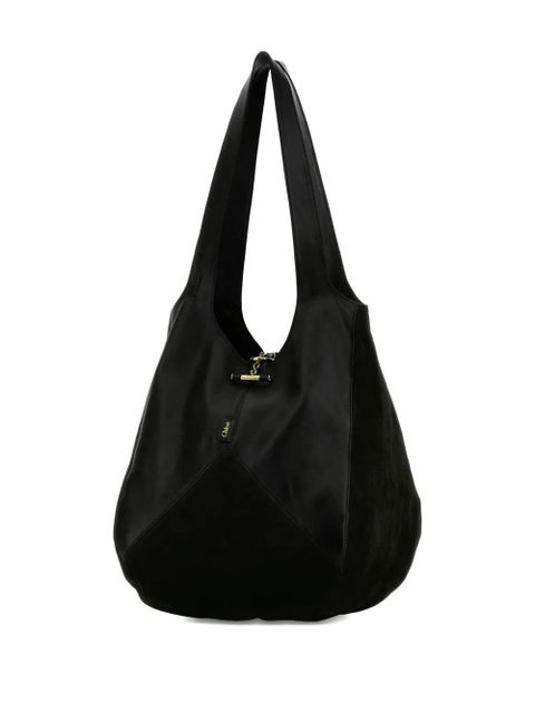 Chloé Balloon suede-detail shoulder bag - Black - zdjęcie produktu nr 2