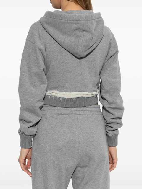 Alexander McQueen logo-embroidered hoodie - Grey