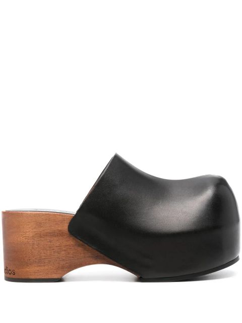Acne Studios wooden-platform clogs - Black - zdjęcie produktu nr 1