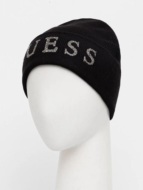 Guess czapka kolor czarny AW5398 POL01 - zdjęcie produktu nr 2