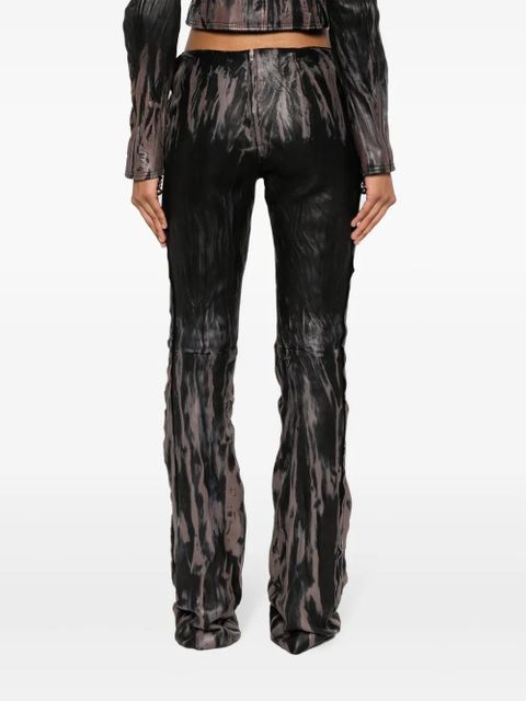 Acne Studios faded-effect flared trousers - Black