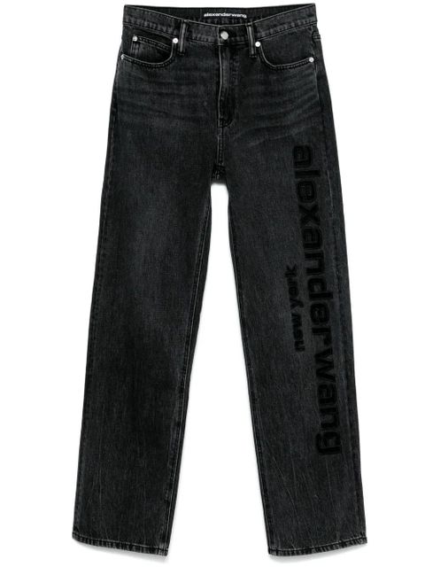 Alexander Wang cut out-logo jeans - Black - zdjęcie produktu nr 1