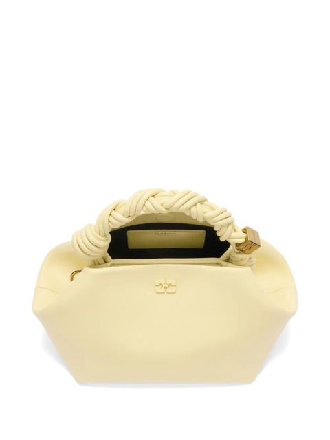 GANNI small braided-handle satchel bag - Yellow