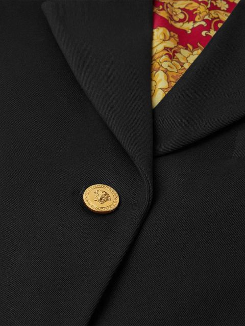 Versace gold-button cotton jacket - Black - zdjęcie produktu nr 2