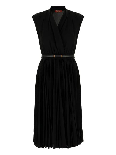 Max Mara pleated belted midi dress - Black - zdjęcie produktu nr 1