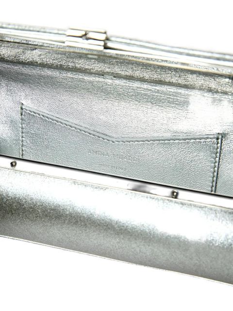 Amina Muaddi Ami clutch bag - Silver
