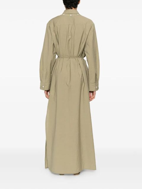 Nanushka Erisha button-detail maxi shirt dress - Green