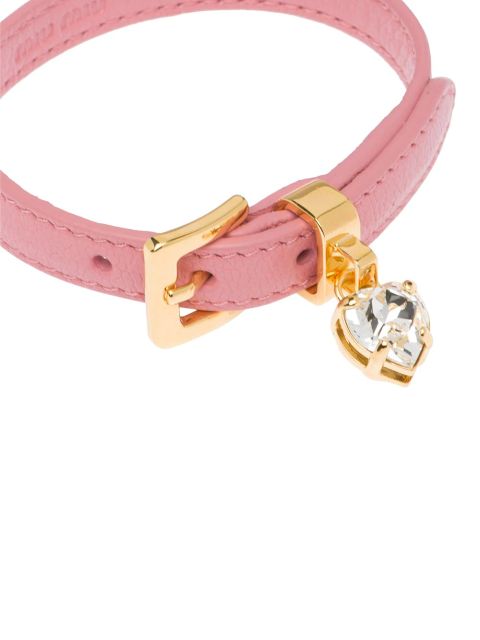 Miu Miu Madras leather bracelet - Pink