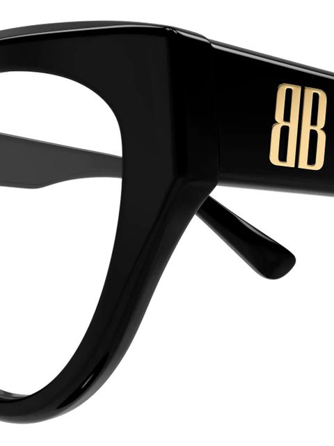 Balenciaga Eyewear logo cat-eye glasses - Black